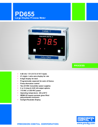 Thumbnail of document Data Sheet - PD655 Plastic NEMA 4X Process Meter